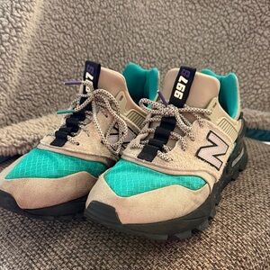 New Balance Sneakers in Teal, Beige and Black